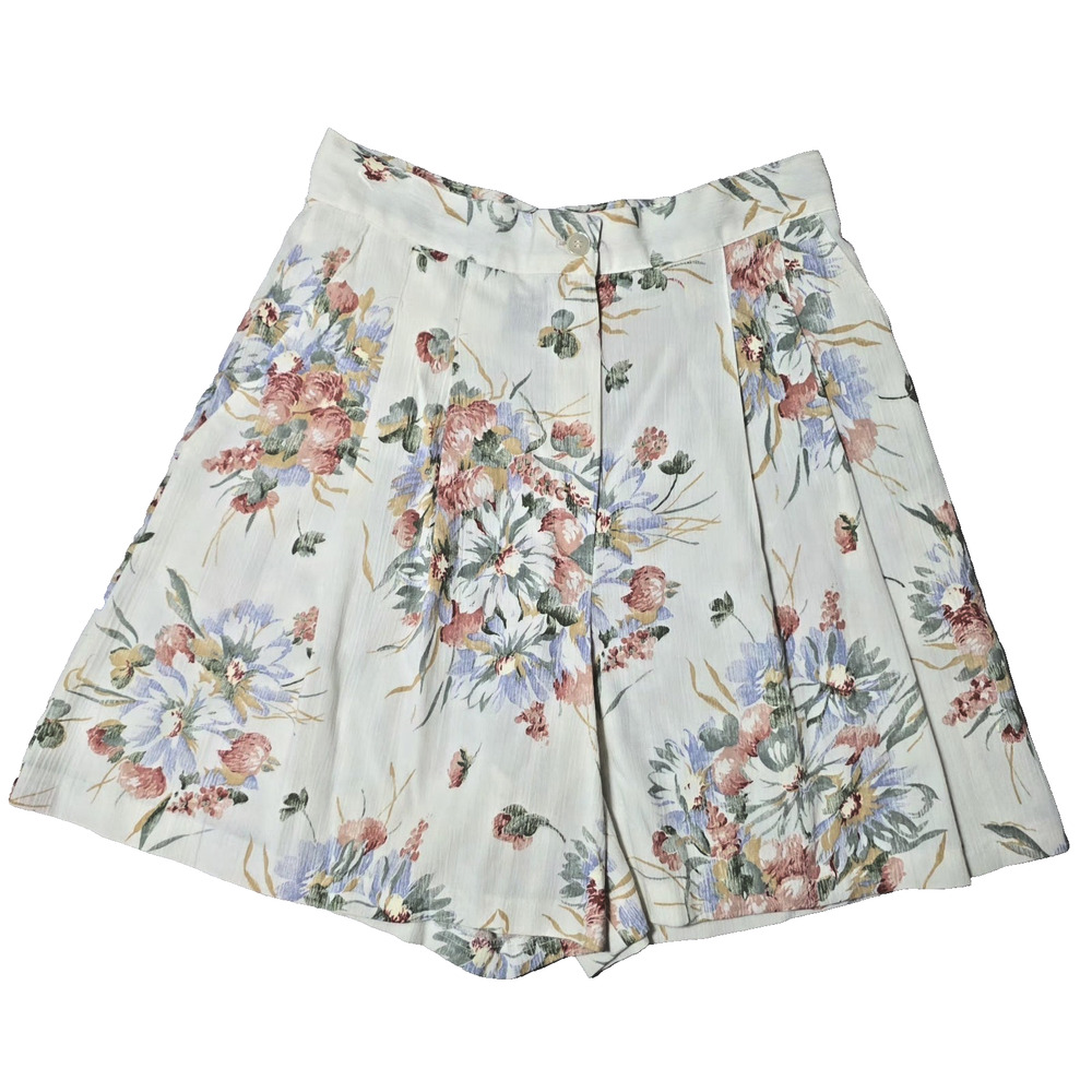 Toni Garment vintage floral high-waisted shorts, size 10, US.